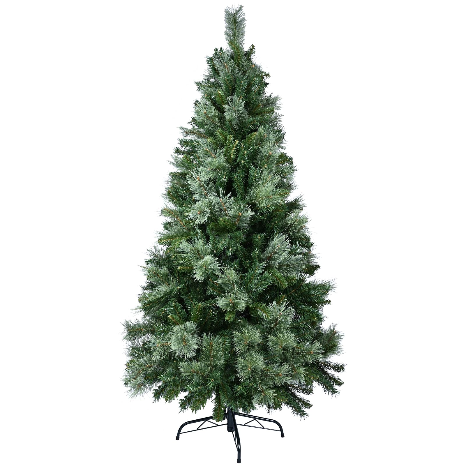 YEAUPE PRO Sapin de Noël Artificiel en PVC 160cm avec 800 Pointes, 3 Parties pour Montage Facile, Compact, Support Métallique