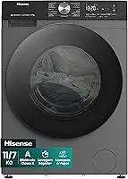 Hisense Lava e Seca, 11kg Lavagem/7kg Secagem, Wi-Fi, Steam, 13 Programas, Motor Inverter, Painel Touch, Titanium WD3S11-127V