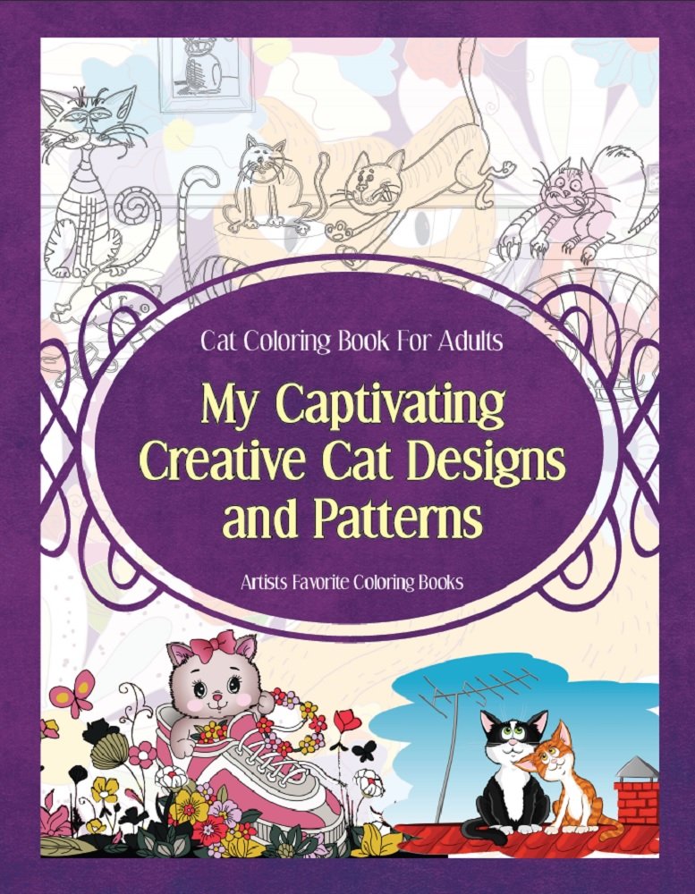 Amazon.com: Cat Coloring Book For Adults My Captivating Creative Cat ...