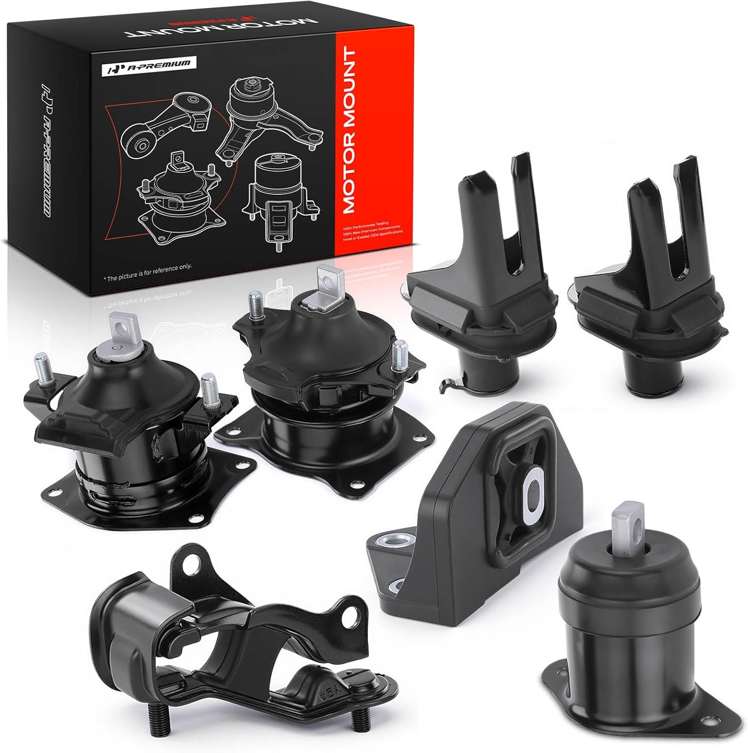 A-Premium 7PCS Engine Motor Mount and Transmission Mount Set Compatible with Acura TL 2004 2005 2006 V6 3.2L, Automatic Transmission, Replace# 50830-SDB-A02, 50830SDBA04