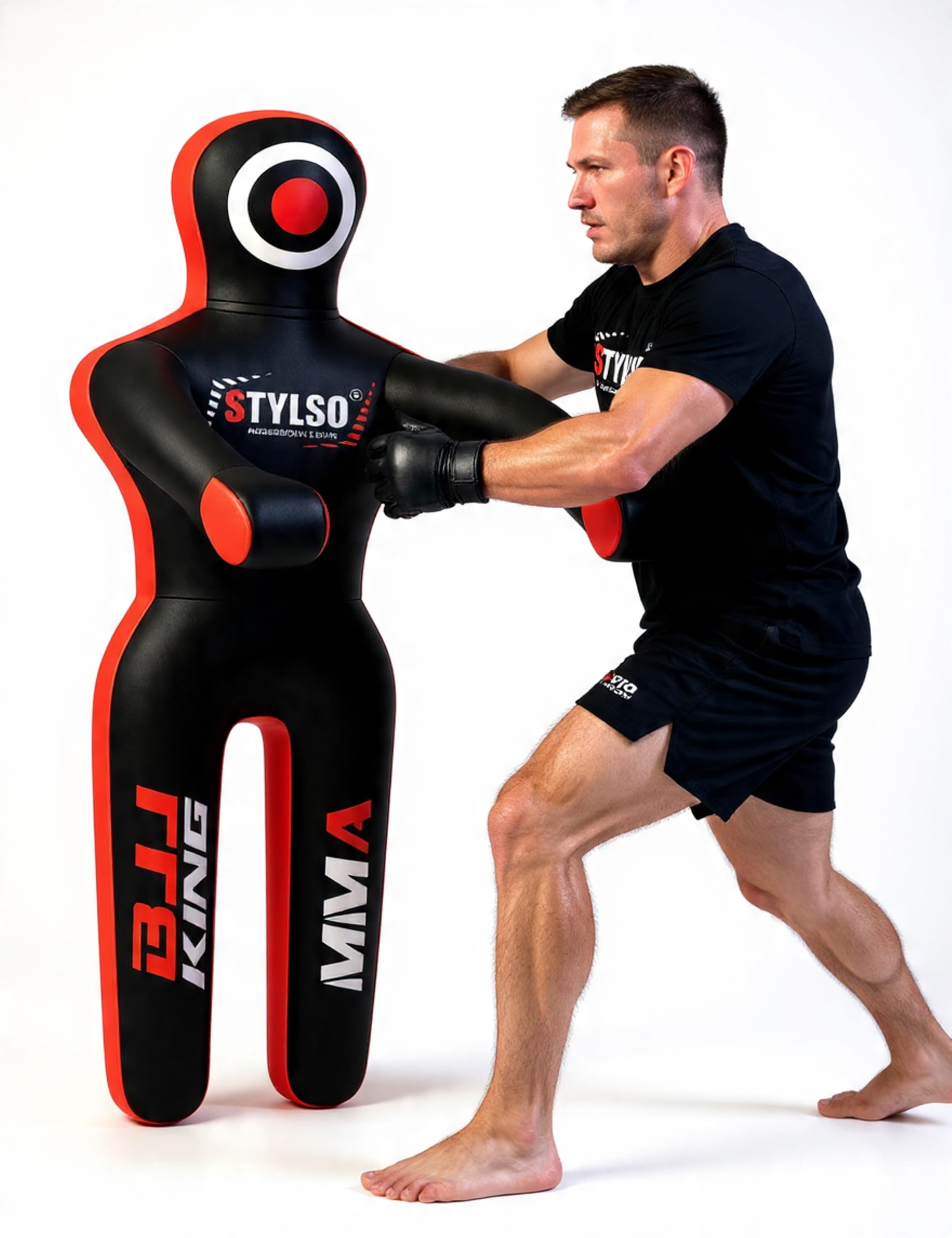 Wrestling Dummy Grappling Dummies - 5ft/60 inches 6ft/72 inches Jiu Jitsu Dummy BJJ Dummy MMA Dummies Judo Karate Fighting Dummy Un-Filled - Standing - Black - Blue - Red - Yellow