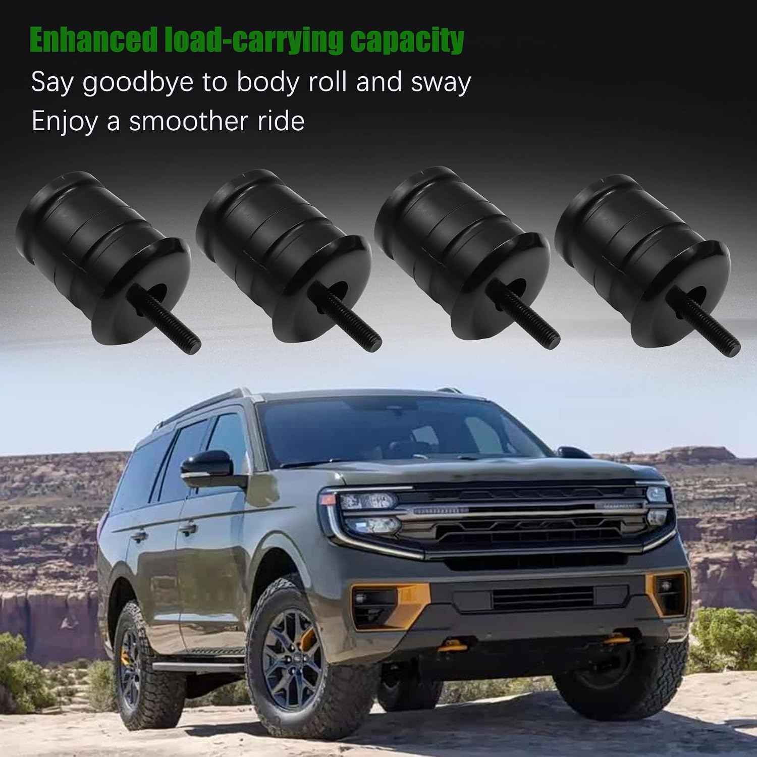 4Pcs 6L1Z78001B39BA Upper Lower Body Mount Kit Fit for Ford Expedition 2007-2017 F-150 2009-2014 for Lincoln Navigator 2007-2017, Upper & Lower Body Mounts Replace 7L1Z1000155FA 924-064