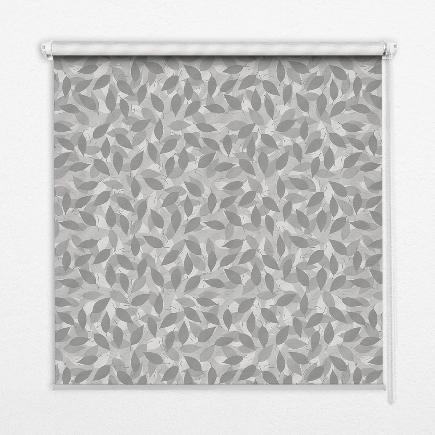 Store banne enrouleur intérieur perméable 130x240cm sans perçage feuilles grises