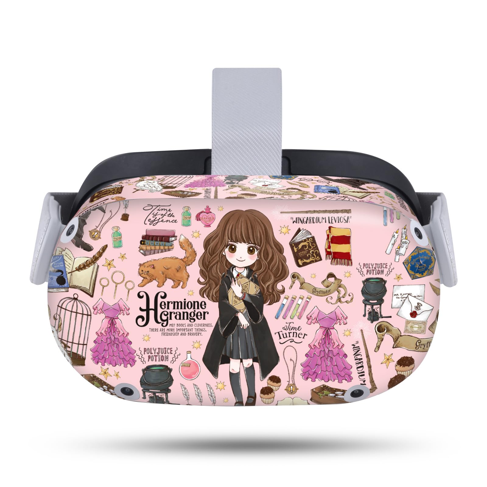 Head Case Designs Officially Licensed Harry Potter Hermione Pattern Graphics Vinyl Sticker Skin Decal Cover Compatible with Meta Quest 2