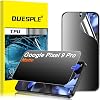 2 Unidades para Google Pixel 9 Pro Protector de pantalla de privacidad antirreflejo mate de 6.3 pulgadas, toque suave y receptivo, película EPU flexible, [compatible con desbloqueo por huella digital] [autocuración] [no es vidrio] 1