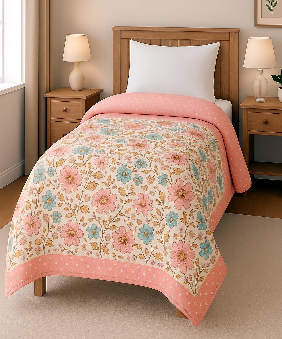 Weavers Villa Reversible Comforter Ultra Soft 120 GSM Polyester Filling - 100% Microfibre Hypoallergenic Lightweight Quilt - Rich Feel Dual Design AC Blanket (Single Bed)-image-47