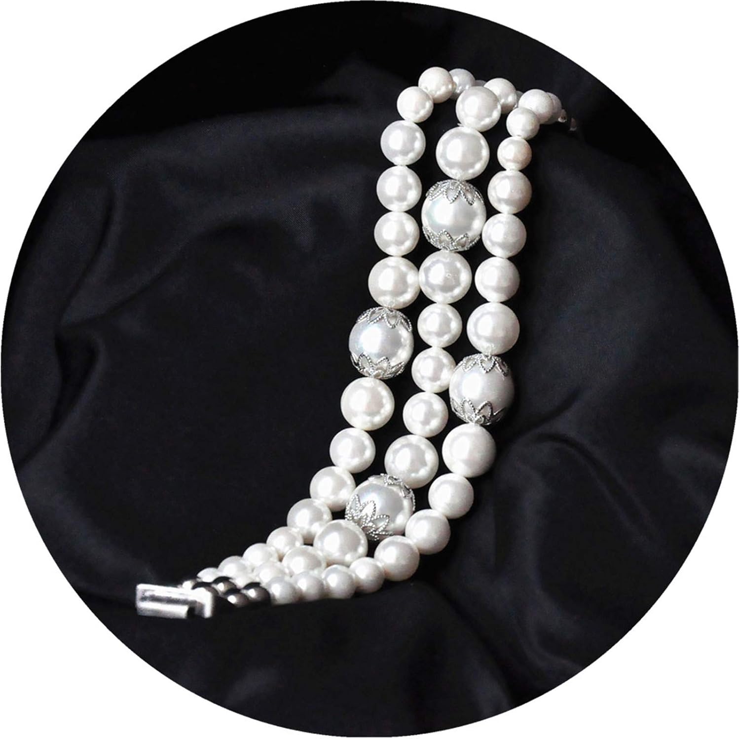 Pearl Bands Compatible with Fitbit Inspire HR/Fitbit Inspire/Fitbit Inspire 2/Fitbit Ace 2 Band, Elastic Stretch Replacement Wristbands Bracelet Heart Rate Inspire Straps Accessories for Women Girls