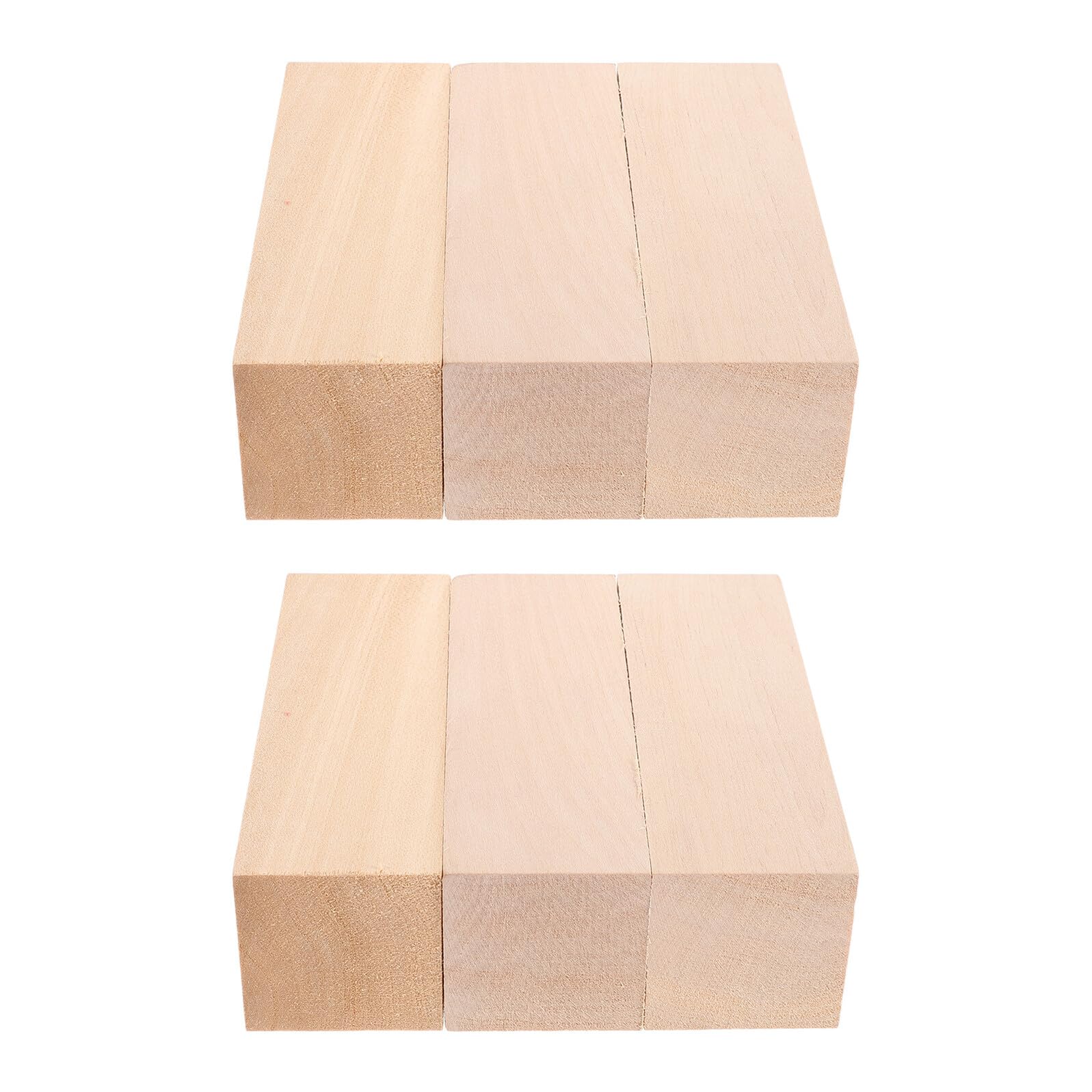Uonlytech Bloques de Tallado de Madera de Tilo sin Terminar Rectangulares 15X5X5 CM Juego de 6 Piezas para Manualidades Bricolaje y Proyectos de Carpintería Creativa Hogar y Aula