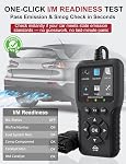 OBD2 Scanner Enhanced Universal, Check Engine Code Reader 65000+ Fault Codes, Battery Voltage Check, I/M Readiness, Live Data, Read & Clear Error Codes for All OBD II Protocol Car 1996+(Black)