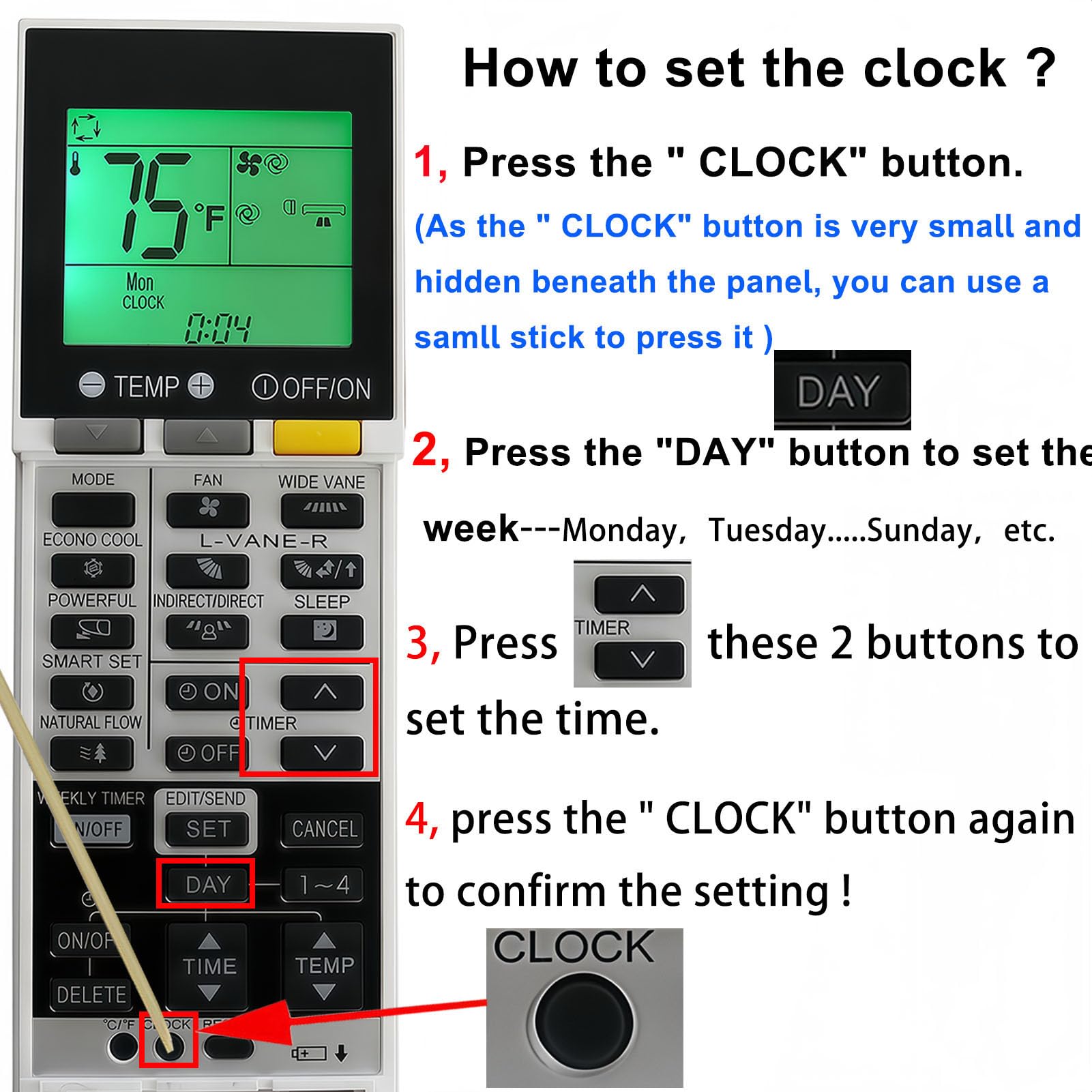 Amazon.com: Replacemet Electric SG15H (E22T43426) HVAC Remote