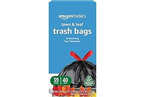 Amazon Basics Lawn & Leaf Drawstring Trash Bags: Your Garden's Reliable Waste Management Solution