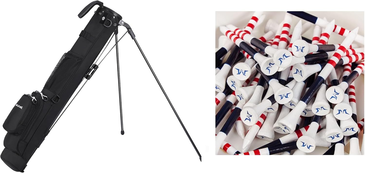 MAZEL Golf Bag & Golf Accessory,Bundle of 2