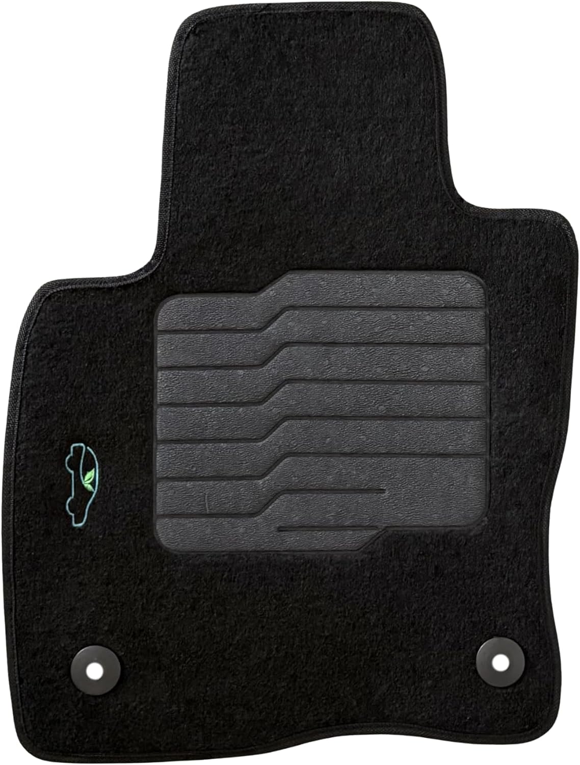 ecoMats Carpet Floor Mats Fit for 2021 to 2026 Ford Bronco Sport and 2022 to 2026 Ford Maverick (Not for Hybrid), with Non-Slip Driver Heel Pad, Safety Locks, Front and Rear, Black