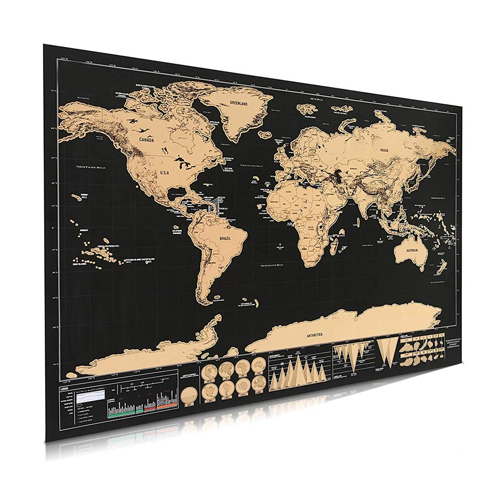 Amazon | スクラッチオフ世界地図ポスター 地図 国際スクラッチ