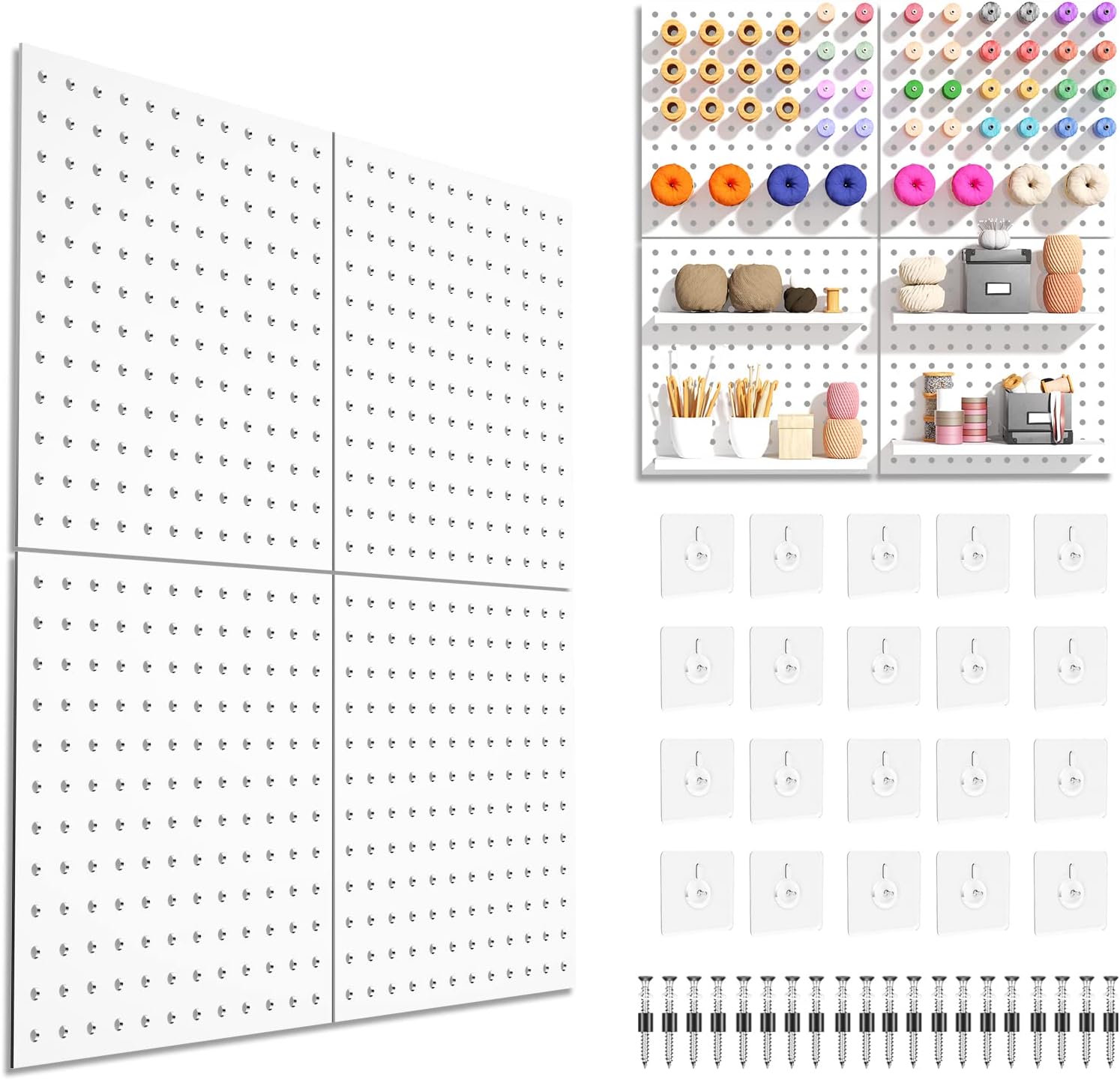 Wall Control 30P3232W White Metal Pegboard Pack Amazon.co.uk DIY