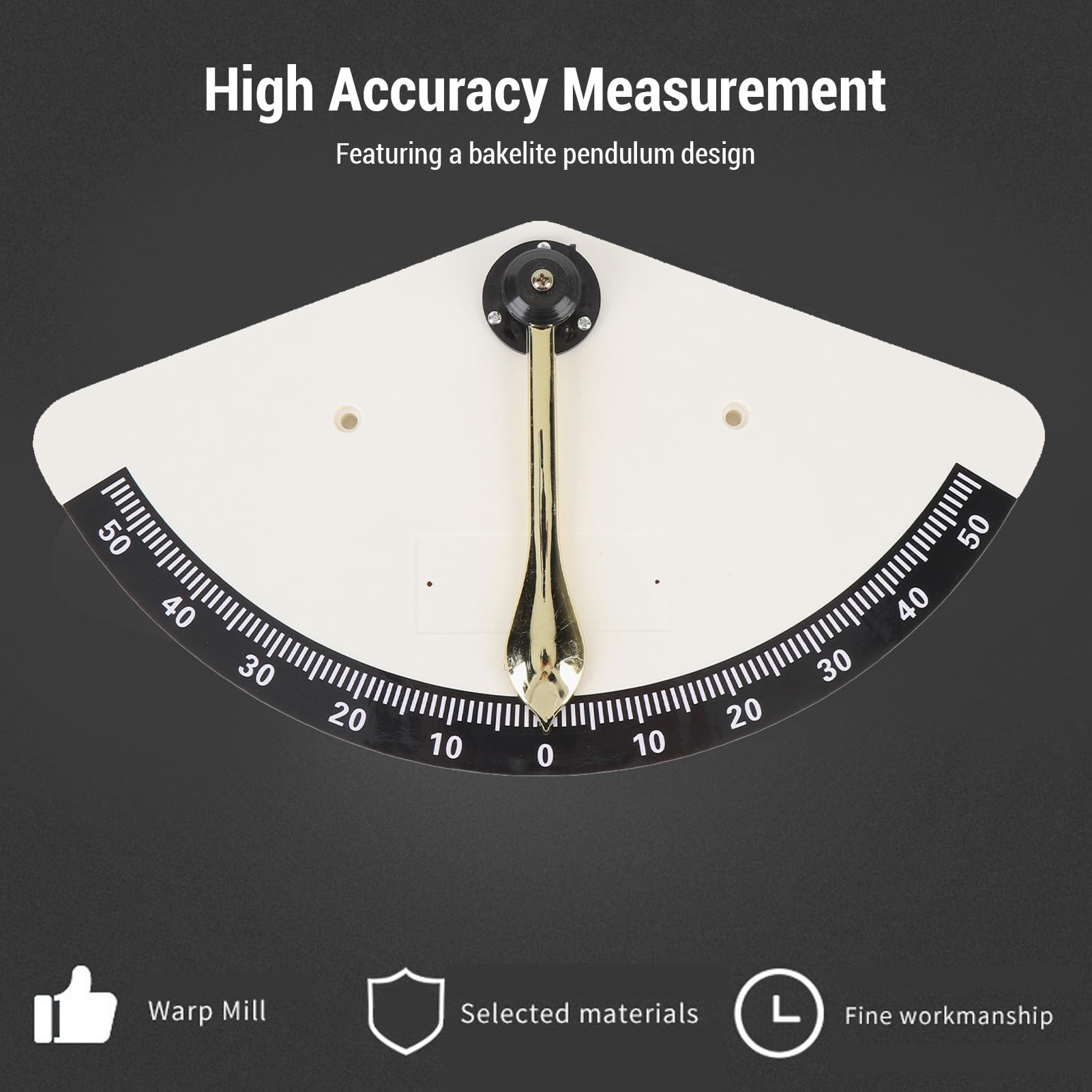 High Accuracy Marine Clinometer Pendulum Type Angle Gauge - Bakelite and Copper Inclinometer for Boats, Yachts, and RVs - Essential Tool for Precise Measurement
