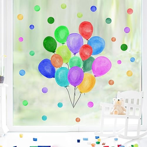 Miniatura 5 de Adhesivos de doble cara para ventanas, no adhesivos, estáticos, para ventanas de vidrio, decoración de ventana de vinilo reutilizable, calcomanías