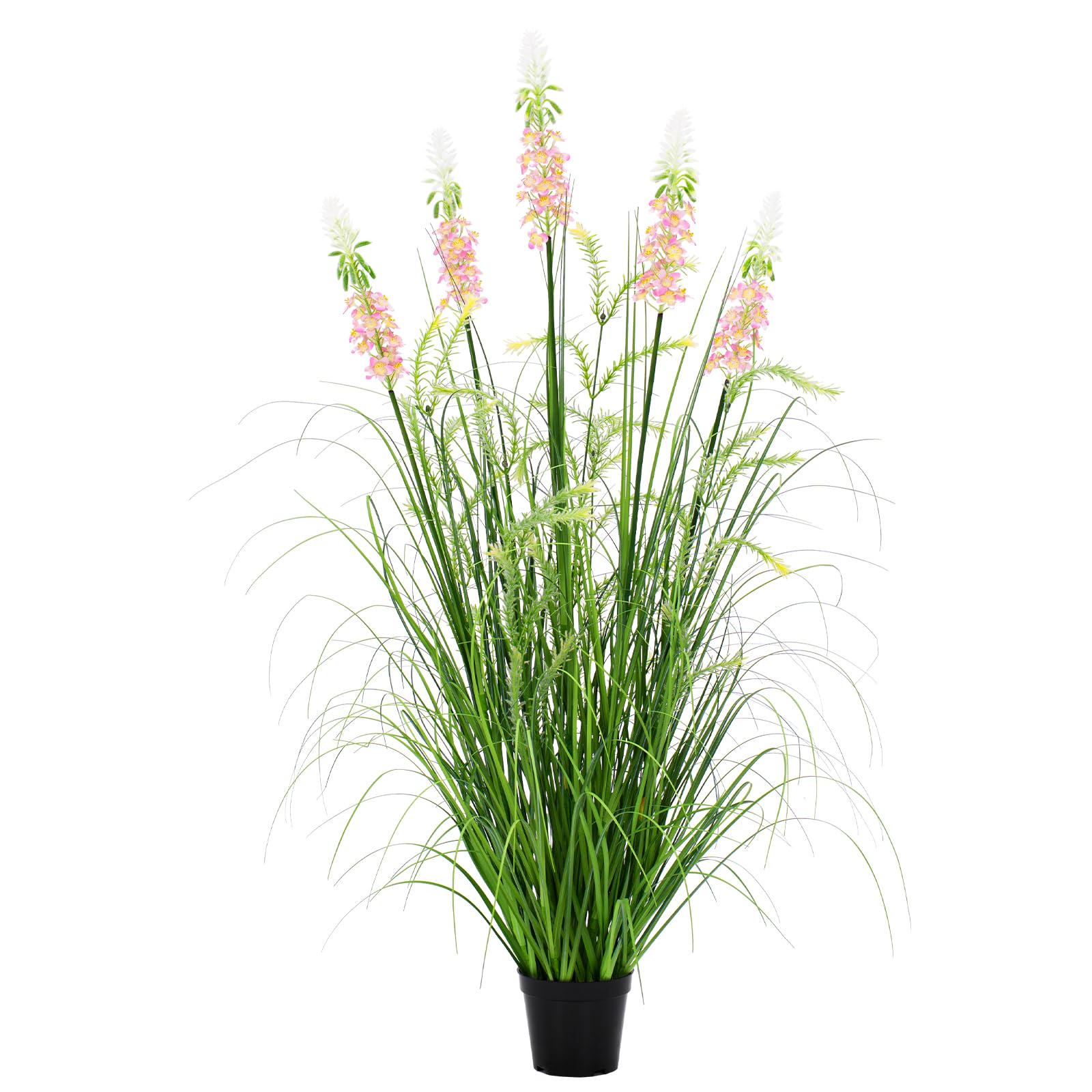 Plantas Artificiales de 120cm con Cinco Flores Plantas Artificiales Decorativas Planta Artificial Exterior Interior con para Decoracion Hogar Salon Casa Room Decor Jardín Oficina(1 Paquete)