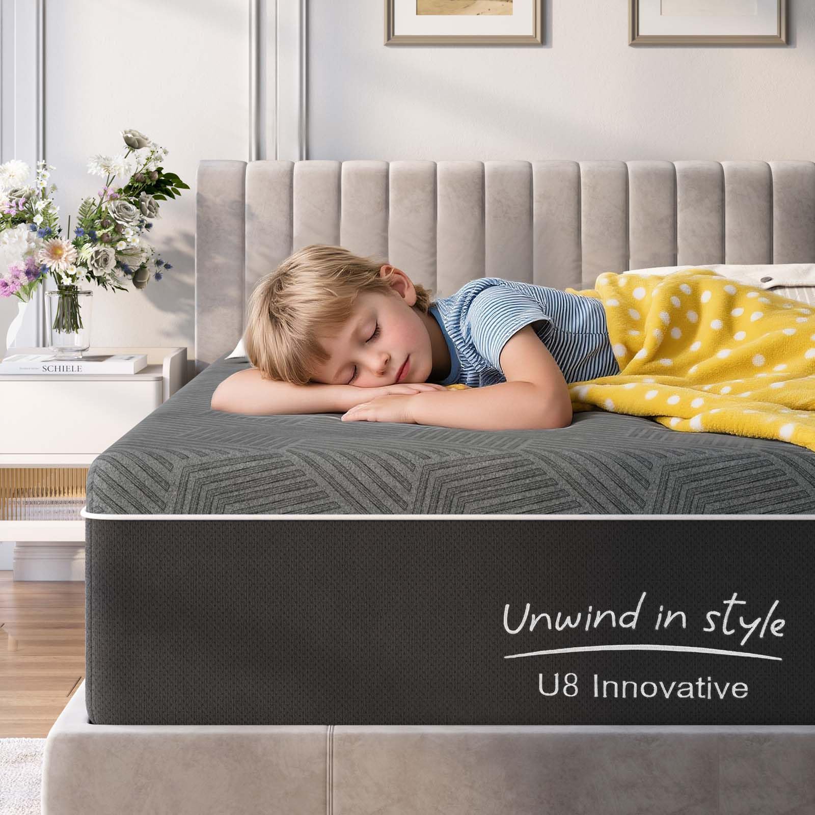 YskdhfczQ Full Size Memory Foam Mattress, 14 Inch Cooling Gel Mattress in Box, Relieve Pressure with Medium Support, CertiPUR-US Certified, 75''L x 54