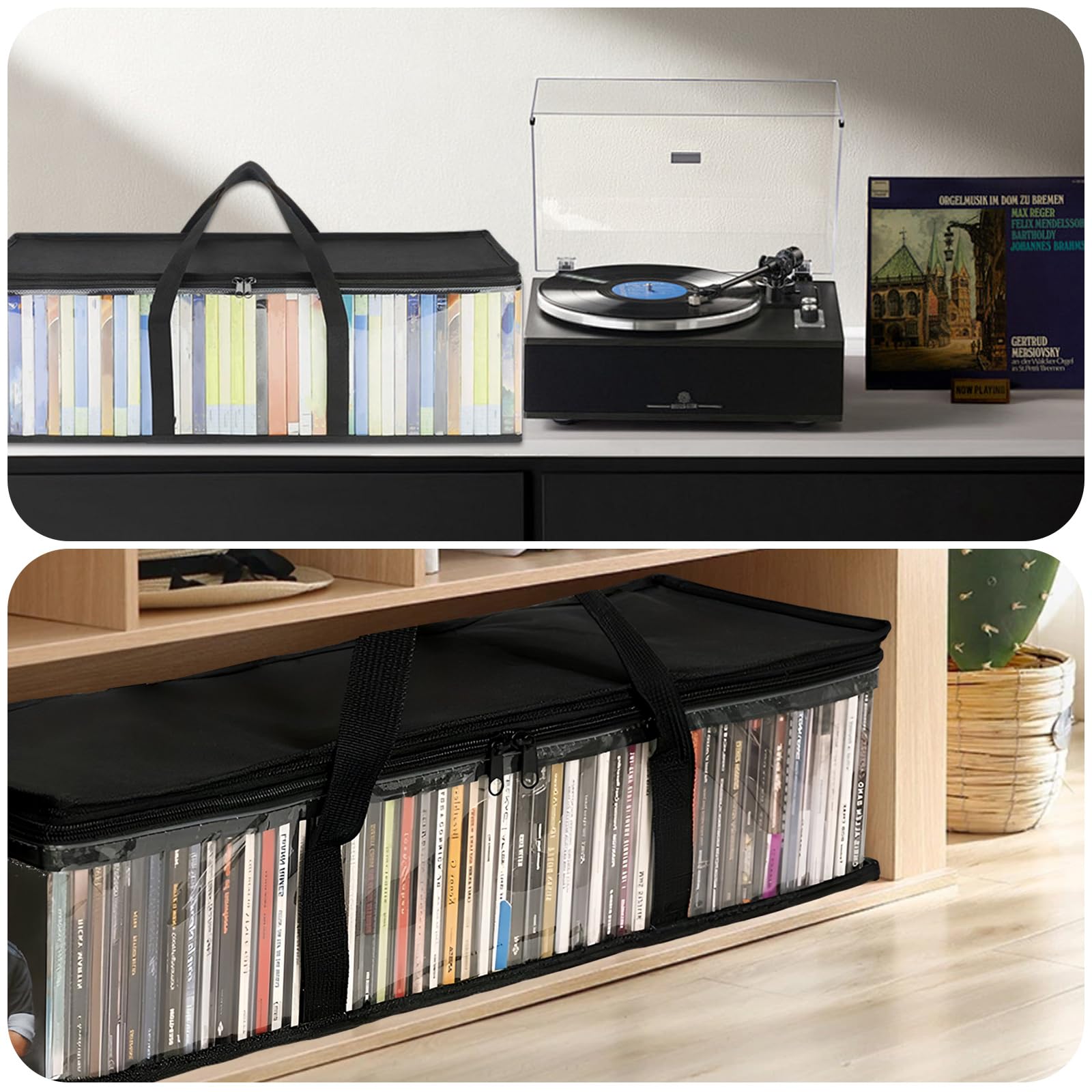 LDXDRU 6 Stück DVD Aufbewahrungsbox, 60x15x22CM CD Taschen Aufbewahrung, Kunststoff DVD Box CD Boxes Transparentes, CD Boxen Aufbewahrung für DVD CD 