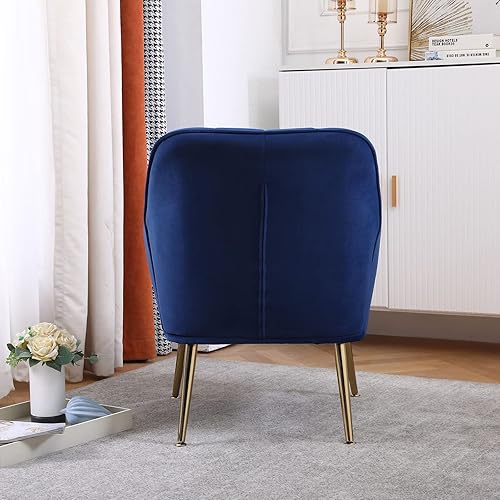 Miniatura 9 de Silla decorativa de terciopelo, moderno sillón tapizado, sofá individual con patas cónicas, silla de ocio para dormitorio, sala de espera, sala de