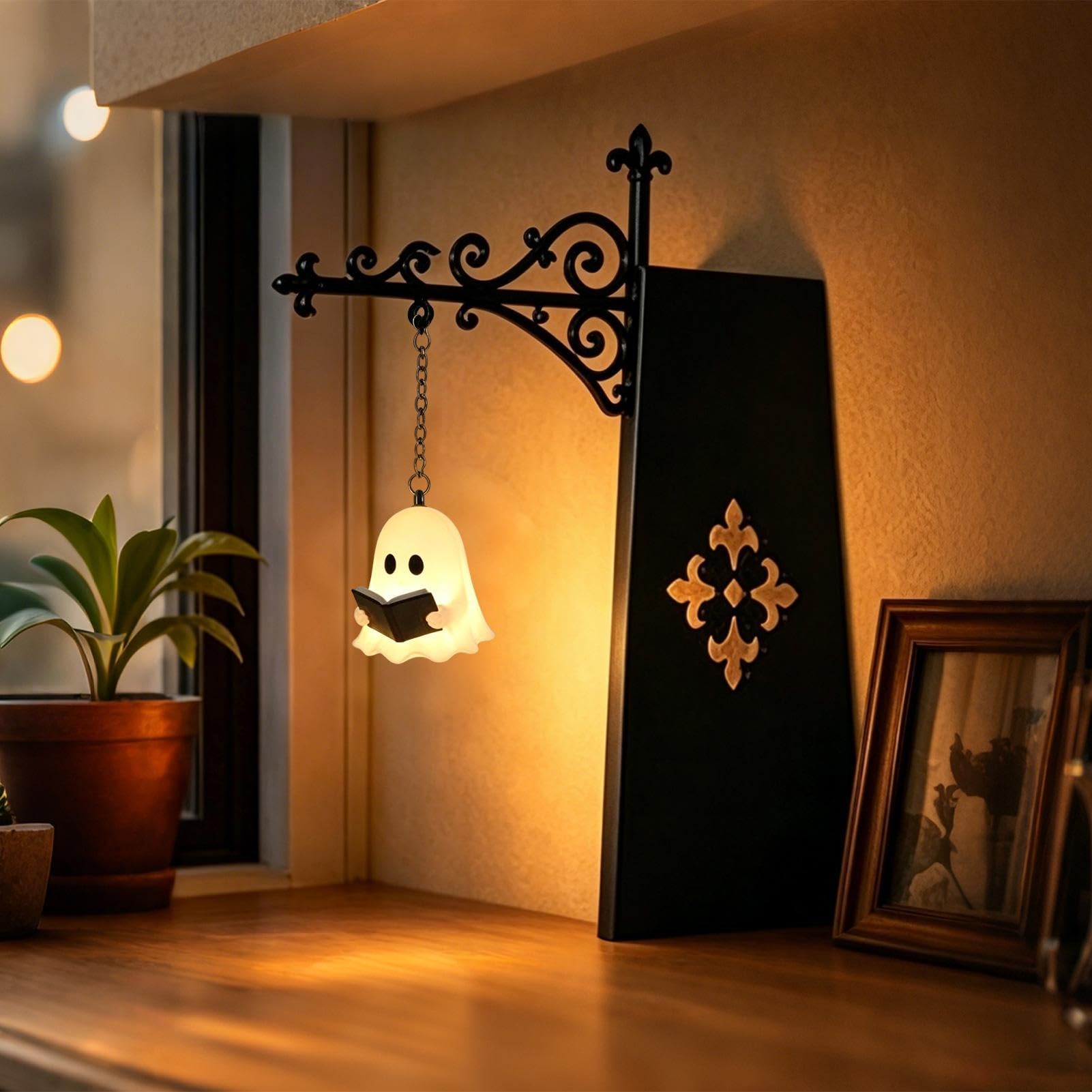 Ghost Bookshelf Lantern, Library Lantern-Decorative Bookshelf Lighting