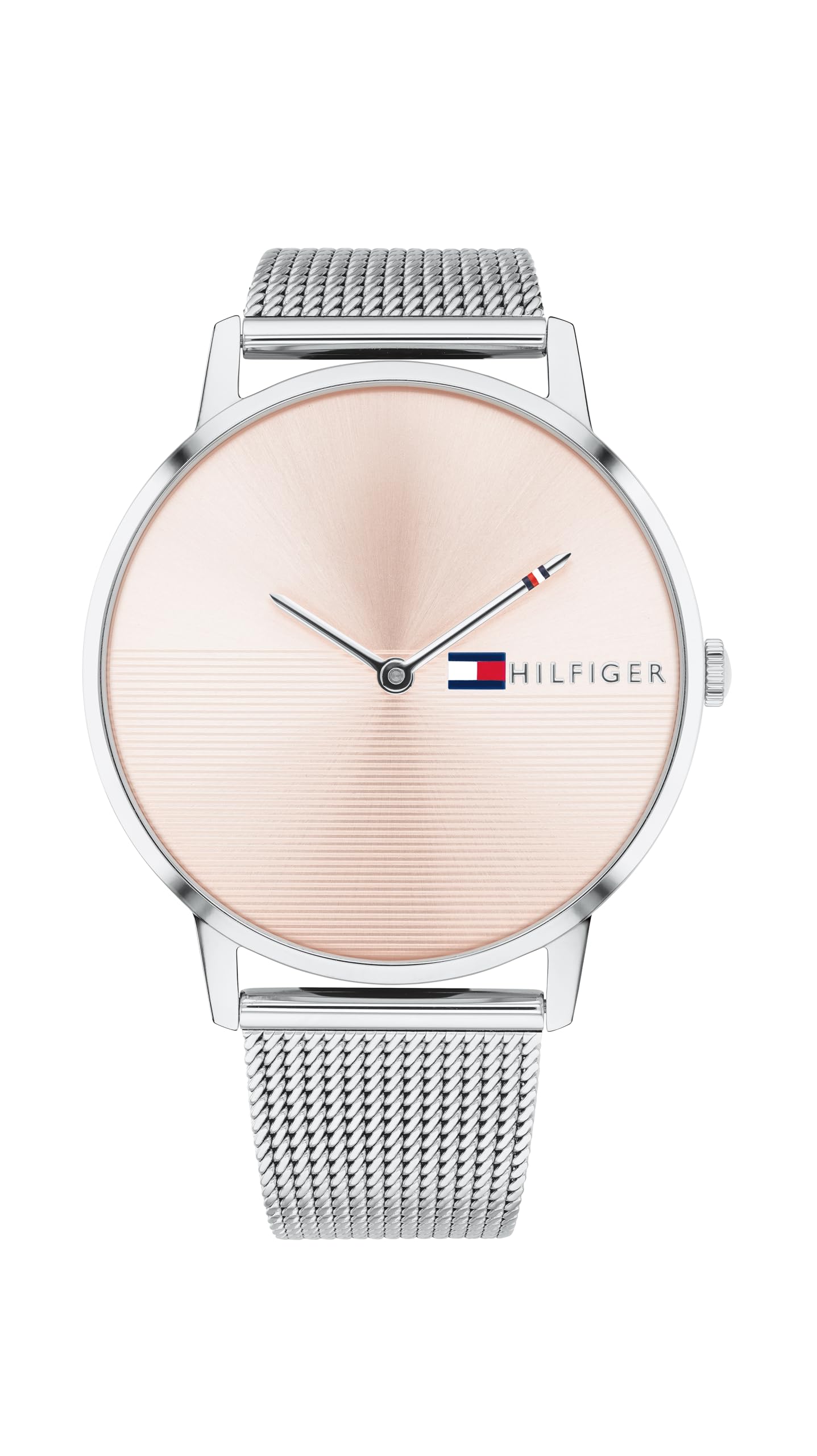 Tommy Hilfiger Orologio Analogico al Quarzo da donna con cinturino in maglia metallica in acciaio inossidabile argentato - 1781970