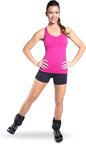 Vista 2 de CAP Barbell Pesas ajustables para tobillo Par de 10-20 libras Negro