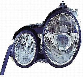 340-1117PXAS Chrome Headlight Assembly Projector compatible with Mercedes Benz E Class
