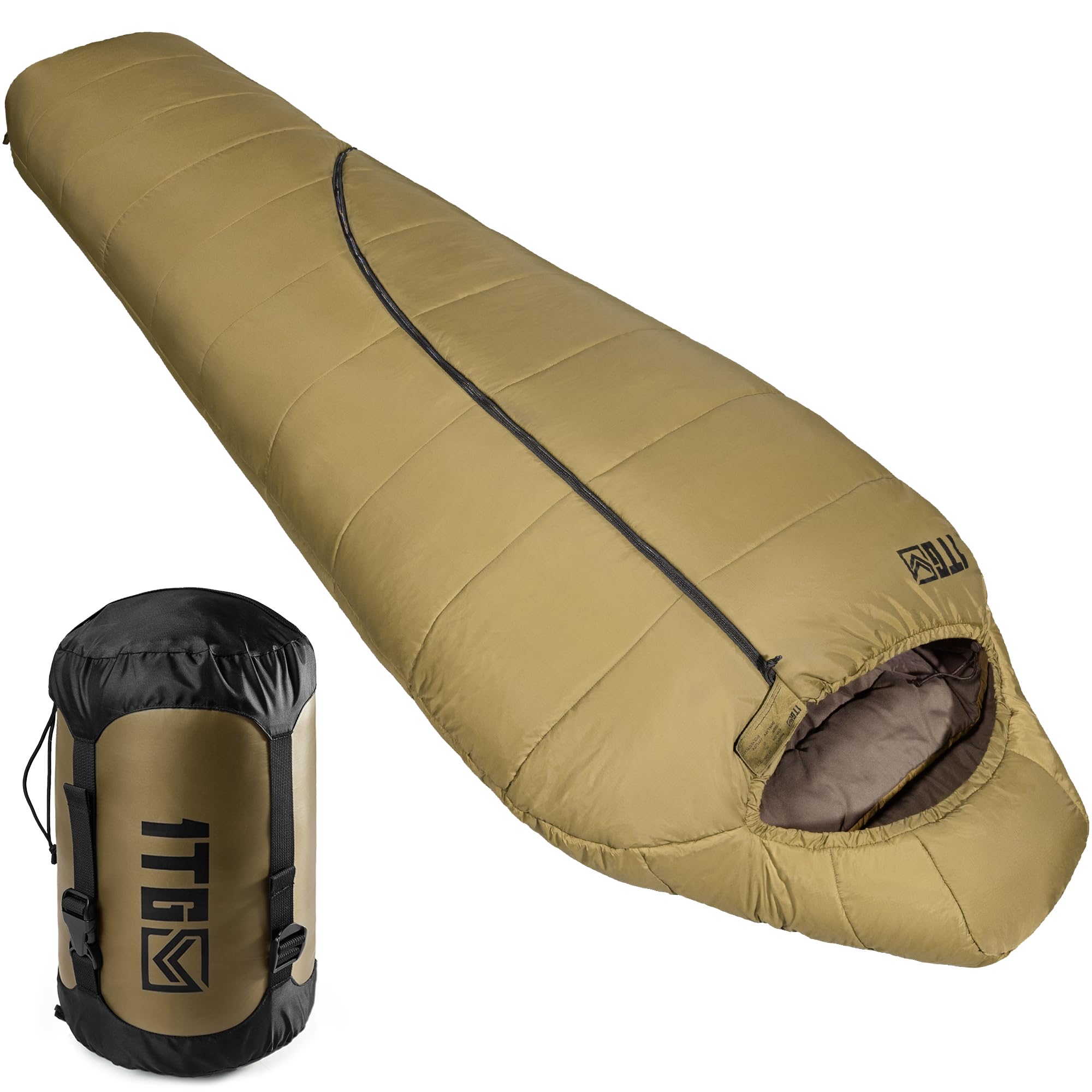1TG Tactical Mummy Sleeping Bag for Adults