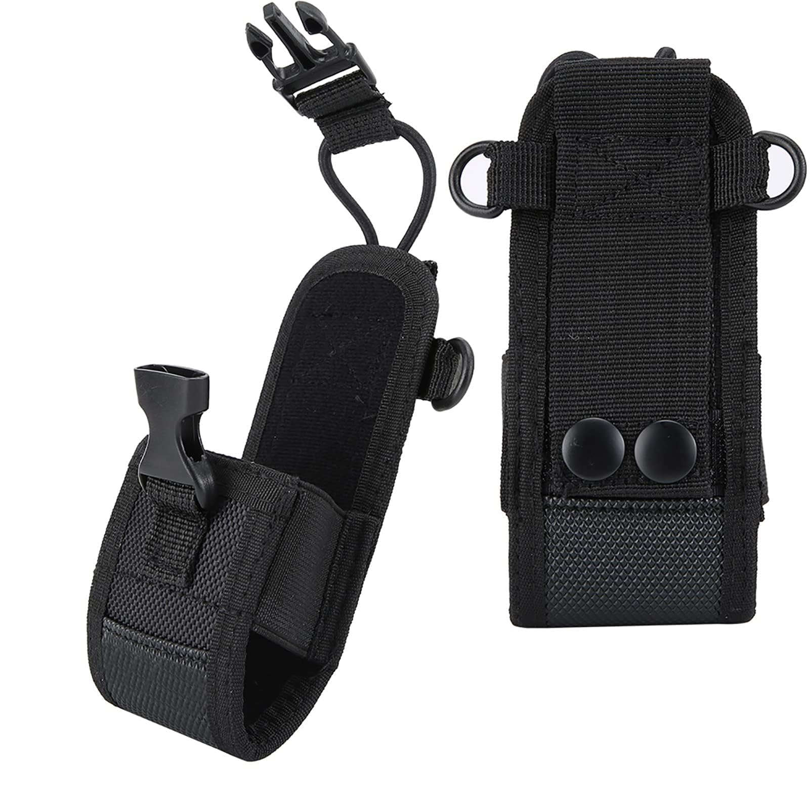 Agatige Custodia per Walkie Talkie, 2 Pezzi Protettiva Cover Porta Supporto per Radio Multifunzione per Radio Bidirezionale con Tracolla Regolabile per Telefono GPS Radio Bidirezionale