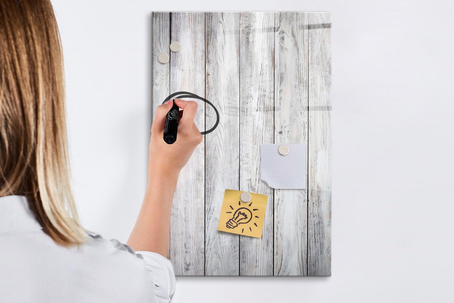 Pizarra magnética decorativa 40x60 cm | Madera pintada