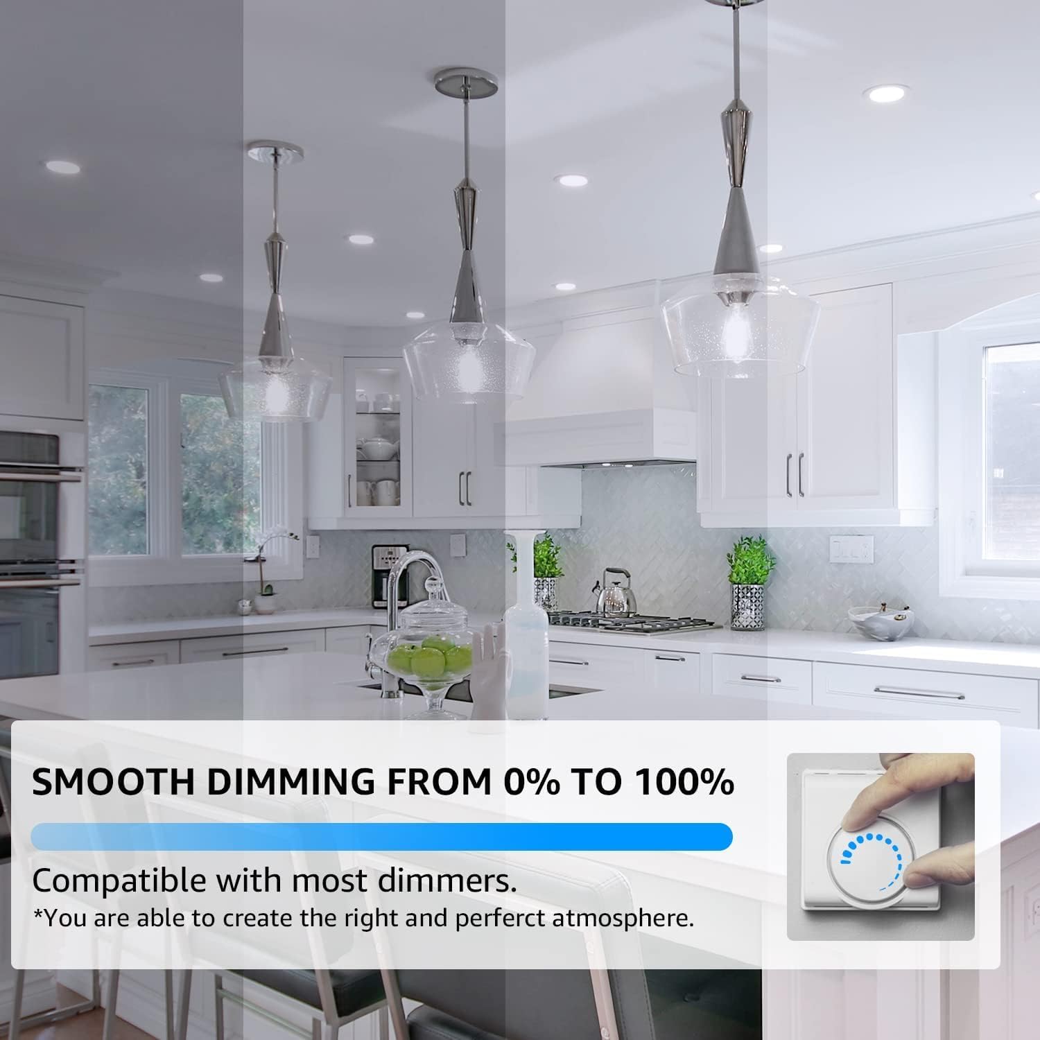 16 Pack ST19 Dimmable LED Edison Bulb, 5.5W (60W Equivalent) 500LM, CRI 95+, 4000K Cool White, E26 Medium Base, Vintage Filament, Clear Glass, Standard Type A Lamp for Kitchen, Bathroom, Bedroom