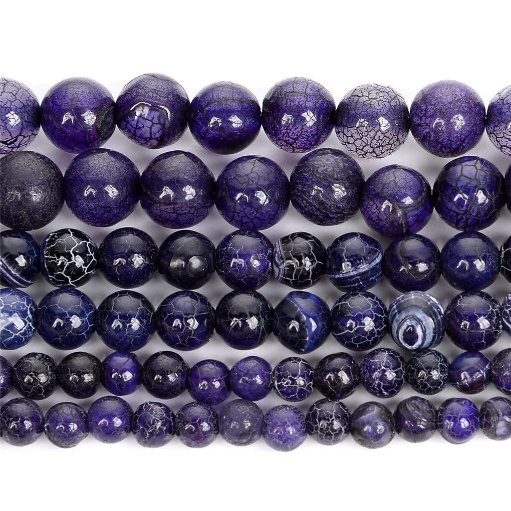 Perles en pierre naturelle agate violette 8mm pour vos ateliers bracelets DIY