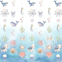 Xinnun 8 Pcs Sea You Soon Baby Shower Decorations Under The Sea Garlands