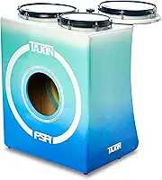 Bateria Tajon Acústico Profissional Ergonômico e Versátil Com Bumbo Caixa e Tom Prático modelo TAJON MASTER PLUS TAJ25 BLUE FADE