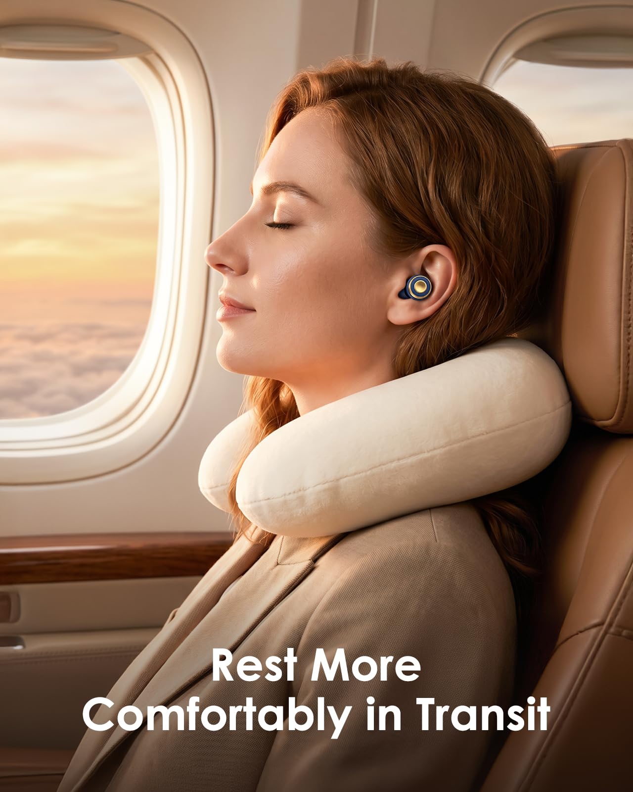 Bouchons d'oreilles réutilisables pour la concentration, les voyages et le travail, jusqu'à 33 dB réduction du bruit, bouchons d'oreilles en silicone avec 4 tailles, ajustement sûr, étui