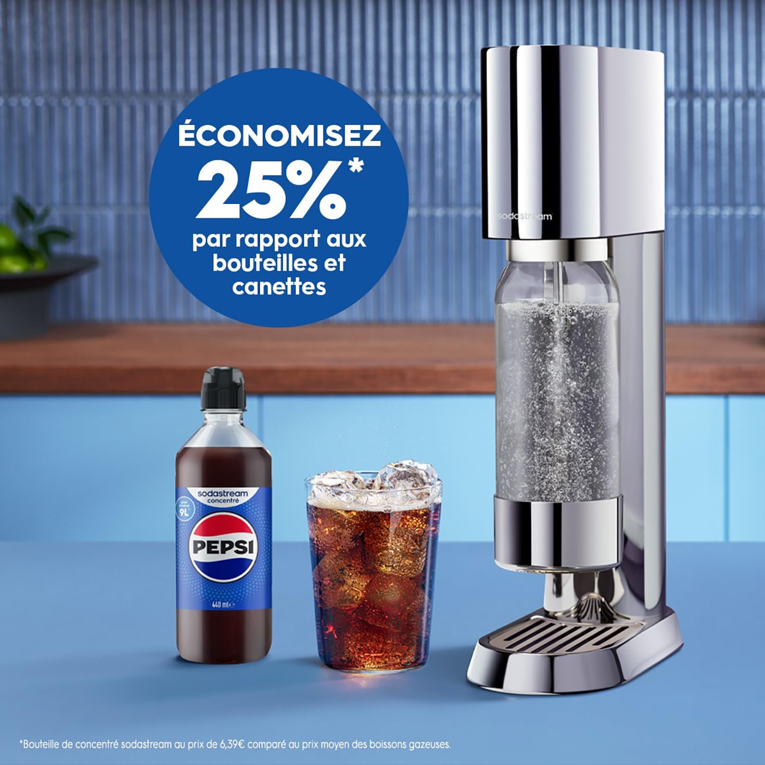 SodaStream Syrop Pepsi Cola – 1 x butelka daje 9 litrów gotowego napoju, przygotowany w kilka sekund i zawsze świeży, 6 sztuk w opakowaniu (6 x 440 ml)