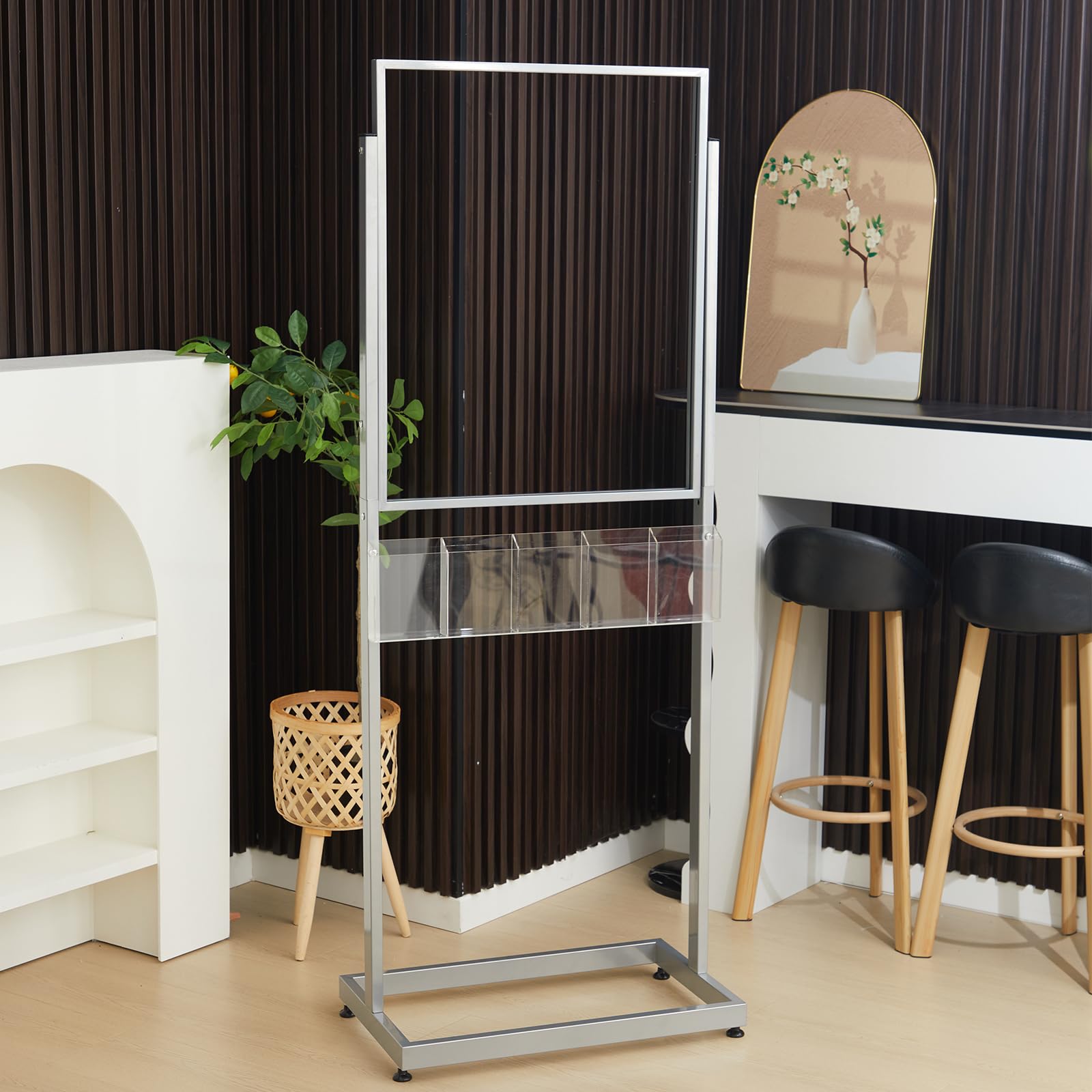 22x28 Double Sided Metal Poster Sign Holder | Floor Standing Sign Holders | Display Aisle