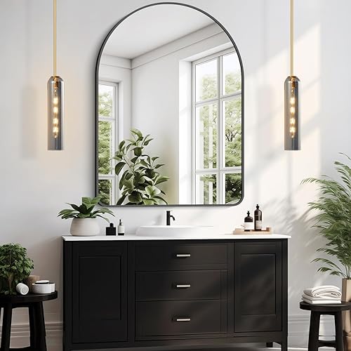 Miniatura 8 de BOKT Moderna lámpara colgante de cristal, lámpara nórdica de tubo largo, lámpara colgante ajustable de mediados de siglo, iluminación colgante de