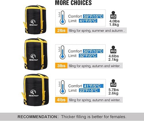 Miniatura 2 de REDCAMP Saco de dormir de franela de algodón para camping mochilero+sobre saco de dormir