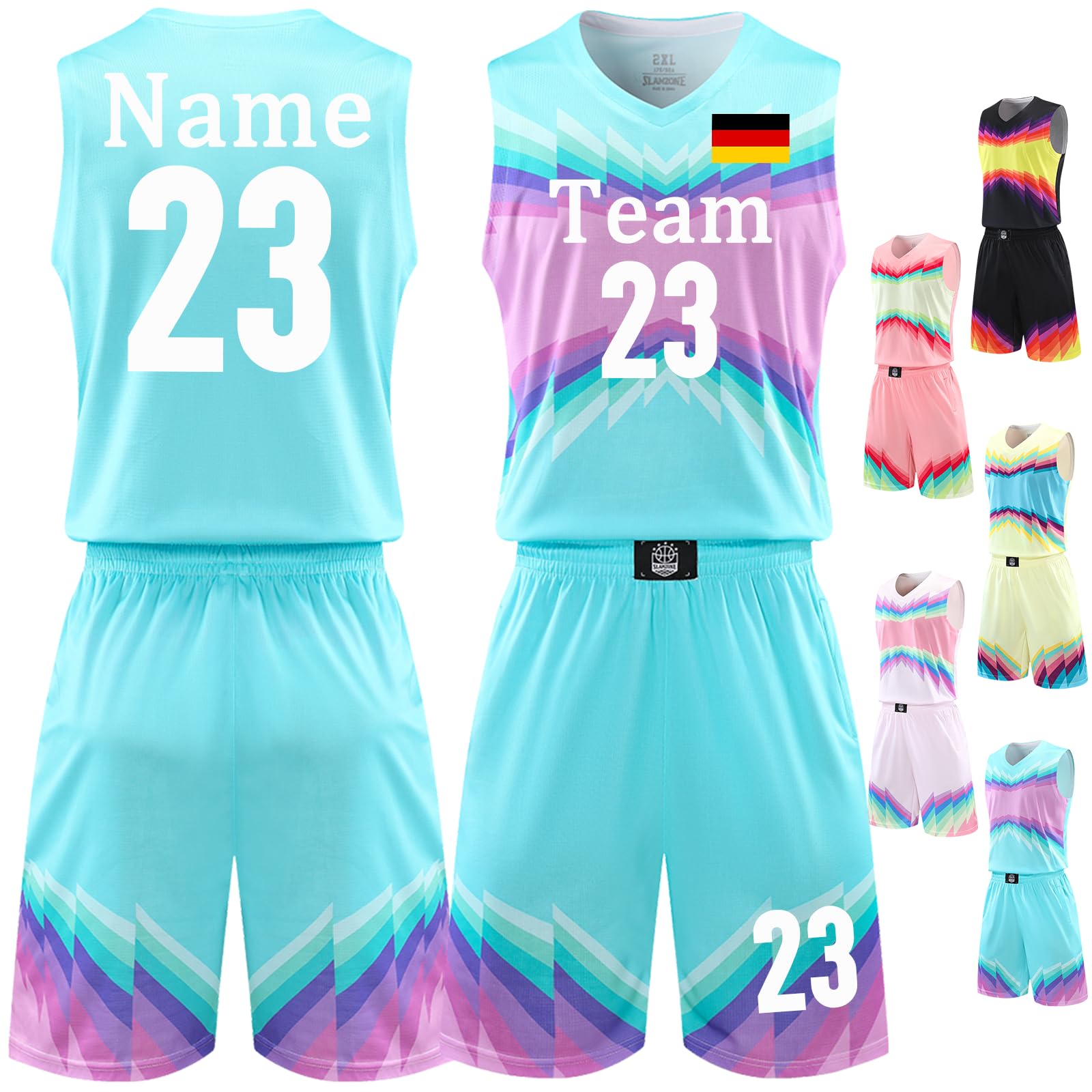 Benutzerdefinierte Basketball Trikot Tshirt und Shorts Kinder Herren Personalisiert Basketball Jersey Basketball ärmellose Anzug Basketball Sportbekleidung