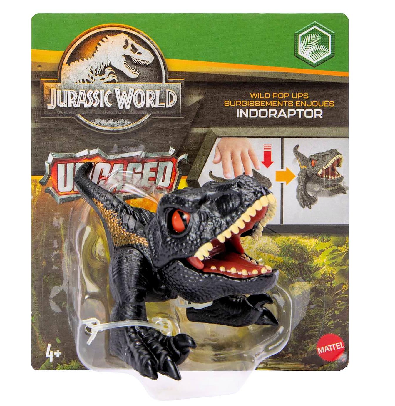 Jurassic World 2023 Wild Pop Ups Uncaged Set of 4 Figures