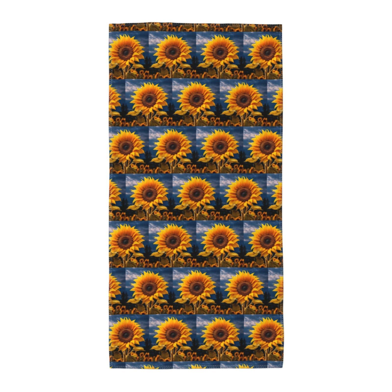 Beautiful Sunflower 2 Printed Quick Dry Beach Towel For Camping Travel Vacation
