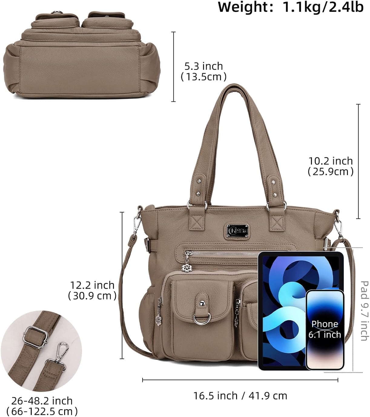 KL928 Large Purses for Women Shoulder Bag Tote Handbags Stylish Vegan Leather Hobo Bags Ladies, A-Black-4 | Large, Purses, Stylish, Ladies, Large, Purses