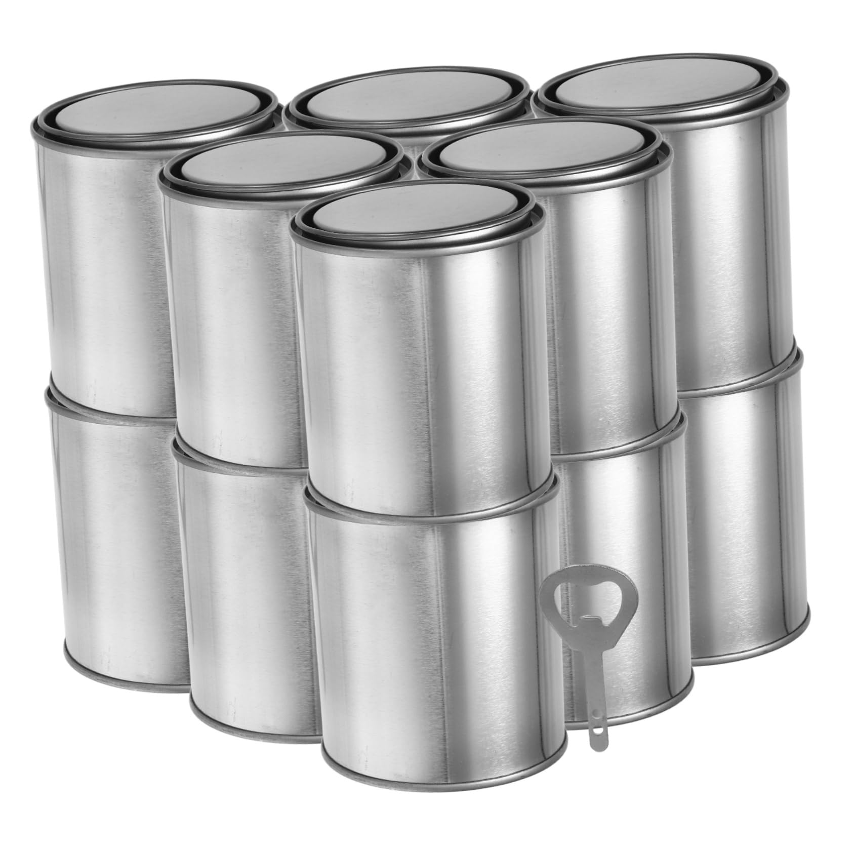 POPETPOP Latas De Pintura Vacías con Tapa Cubos De Pintura Sin Revestimiento Contenedores para Guardar Sobrante Latas Vacías De Metal para Manualidades y Proyectos De Bricolaje