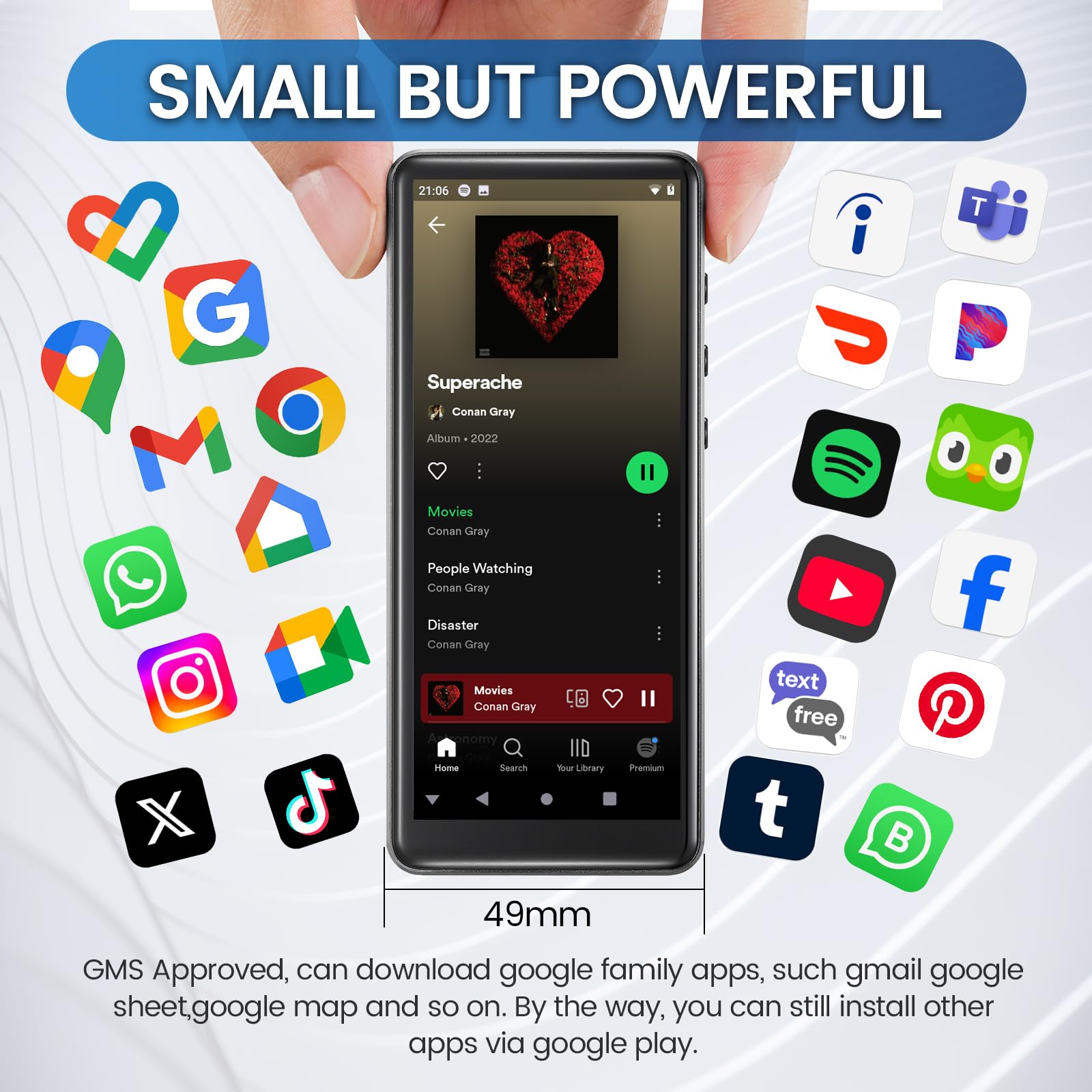 144GB MP3/MP4 Player-KeenPlus Android 9 Bluetooth/WiFi/3.5mm Jack Headphone 4" FHD Touchscreen with Spotify Audio Player with Speaker/Voice Recorder FM Radio Up to 512G Expandable ROM