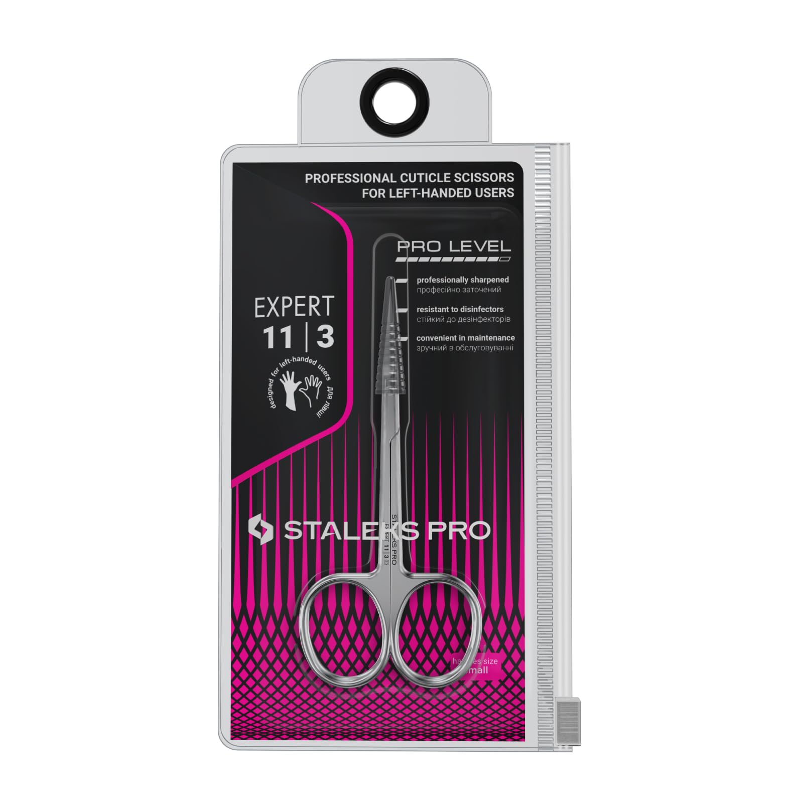 STALEKS PRO - Forbicine professionale per cuticole per Mancini Expert 11 Type 3 (lunghezza lama - 23 mm) SE-11/3