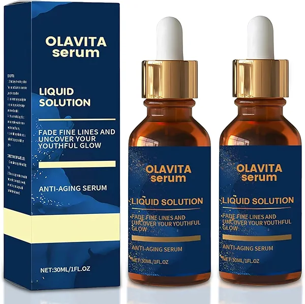 Olavita Serum, Facial Serum, Liquid Solution Anti Aging Serum, Vitamin C & E Serum, Boosts Skin Collagen Production, Diminishes Fine Lines & Wrinkles for a Youthful Glow (2PCS)