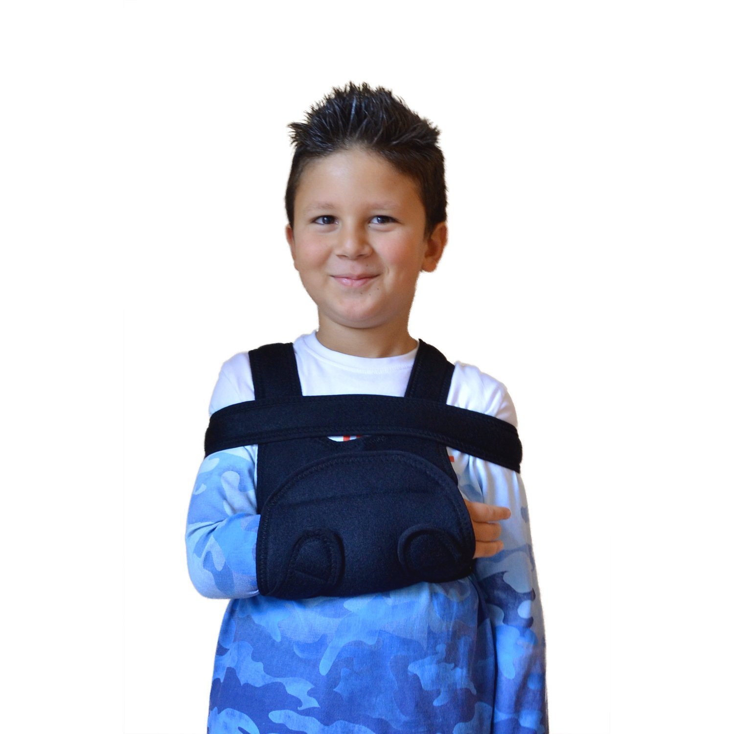 Pediatric Shoulder Immobilizer Arm Sling by Soles - Breathable Lightweight Adjustable Neoprene - Soft Comfortable Support - Improves Recovery Times - Velpeau Bandage - One Size Fits Most